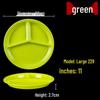 square four-compartment melamine tray