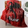 Black Dragon And Rose Customize Your Name Blanket Used For Chair Office Sofa Bed Camping Soft And Warm Giving Friends And Relatives Birthday