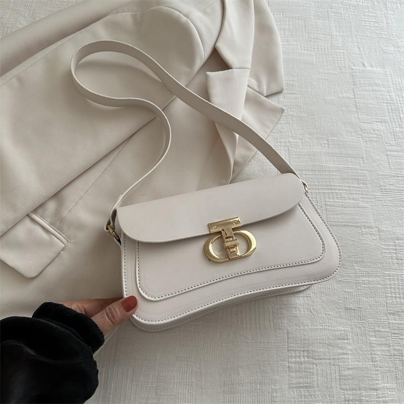 

Chic Retro Stylish Women s Spring Small Square Bag Casual Shoulder Handbag In Black White Brown Beige білий