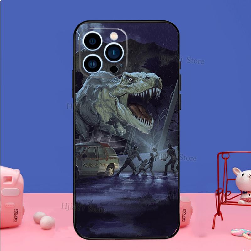 Jurassic Dinosaur Case For iPhone 16 15 13 11 14 Pro Max 12 Mini Plus XR X XS Max Silicone Phone Cover