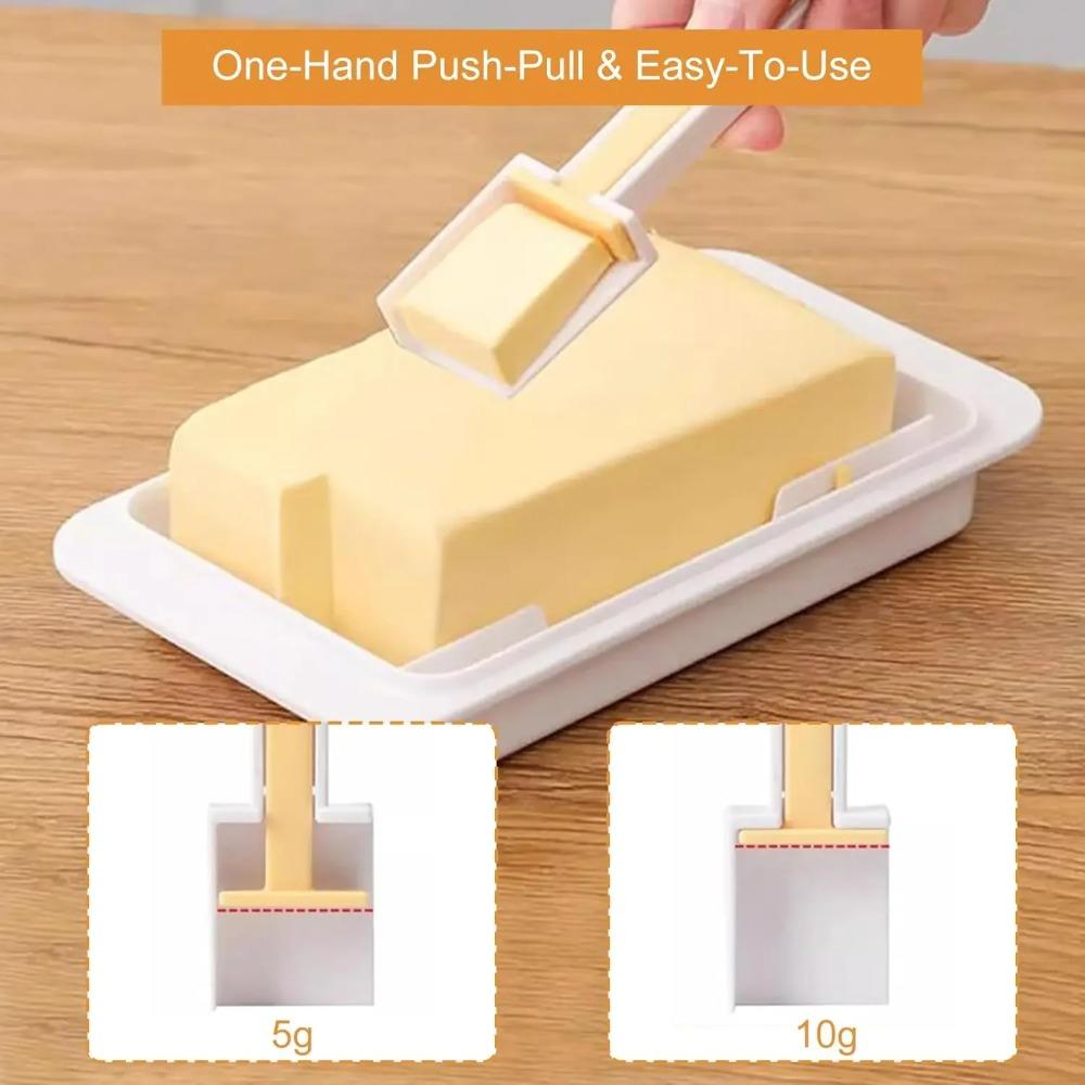 Sealed Butter Dish with Lid Cutter, Suitable for Countertop and Refrigerator Storage