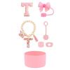 7pcs Cup Accessories Set for Stanley 30oz 40oz Tumbler Straw Cover Cap Boot Spill Proof Stopper Letter Keychain Charm Sticker