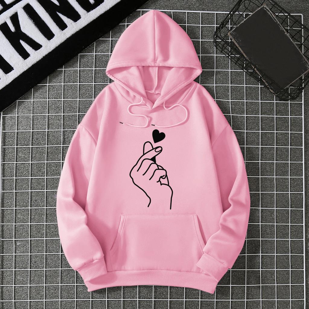 Fleece hoodie sweater men's and women's clothing autumn and winter couple tops loose