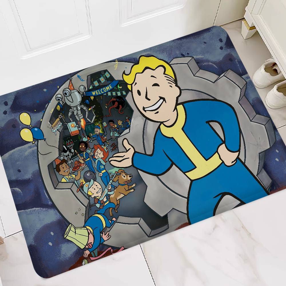 Game Vault Tec F-Fallout Mata do pokoju Antypoślizgowa Chłonąca wodę Długi pas Poduszka Mata do sypialni Dywany domowe