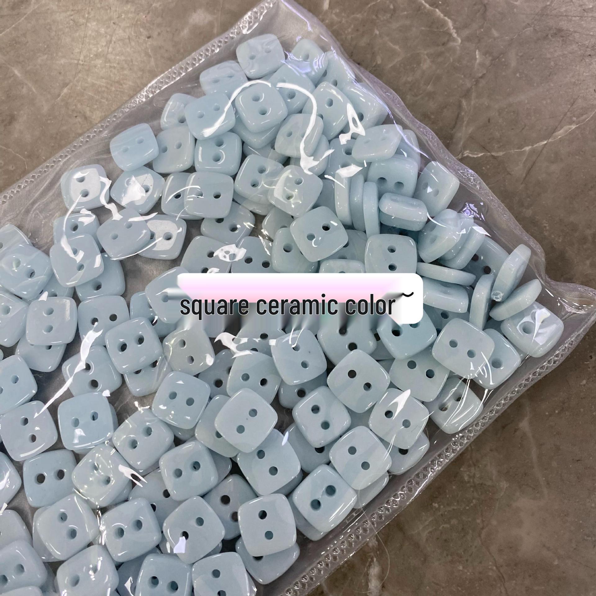 

Квадратная керамическая пуговица с двумя отверстиями для украшений, кардигана, детской одежды, рукавов и воротников