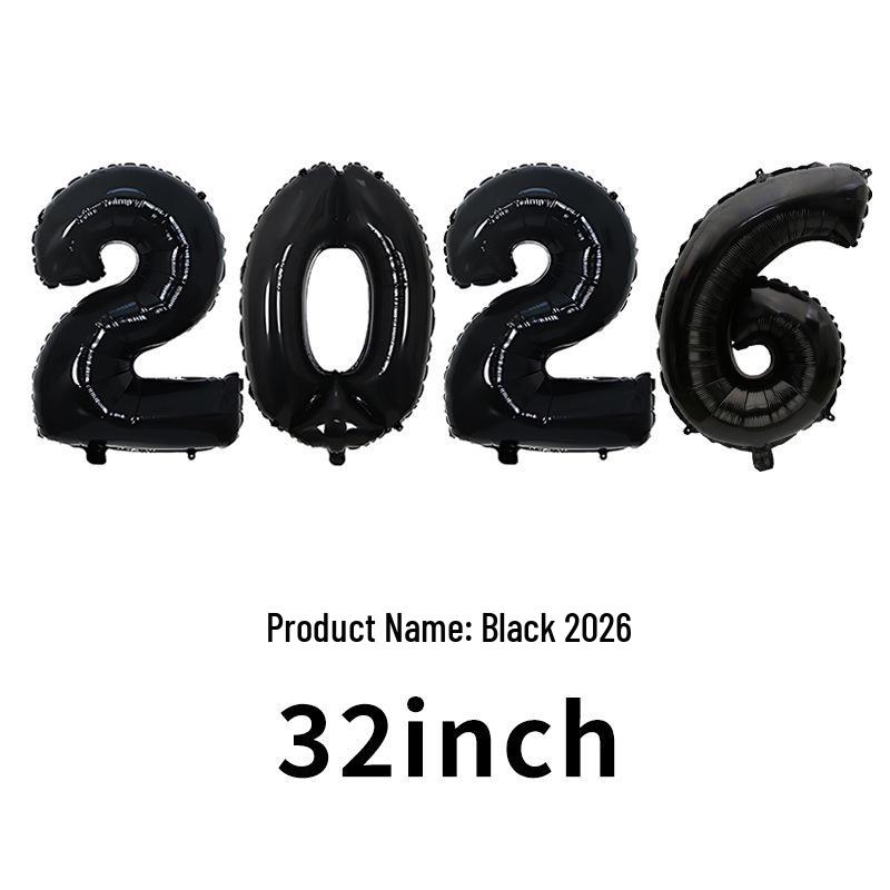 2026 New Year's Party Large 32" & 40" Number Foil Balloons Set
