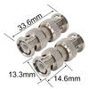 Onelinkmore BNC Male To Male Coupler Connector M/M, 2 Pack, 50 Ohm, Silver, Compatible with CCTV, Security Camera, DVR