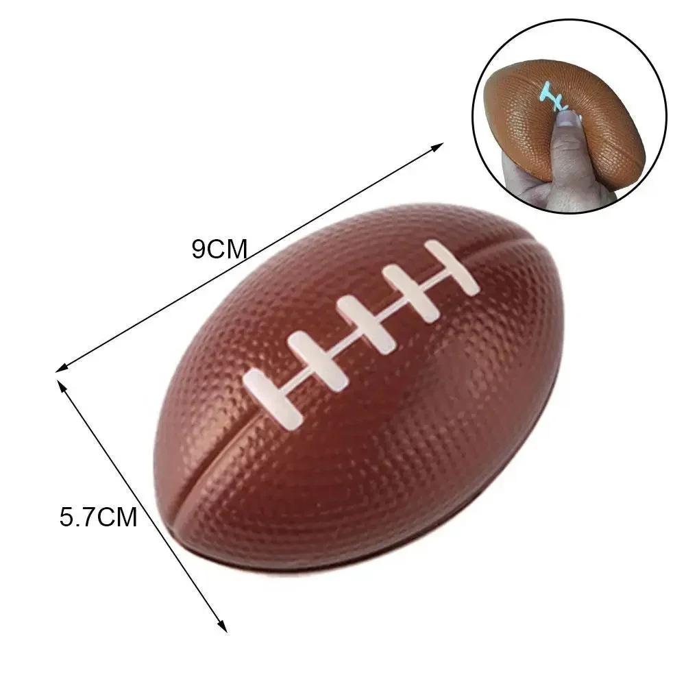 Mini Soft PU Anti-stress Small Rugby Relax Fidget Toys Office Kids Brown Pressure Release Brown Bouncy Squeeze Stress Relief Toy