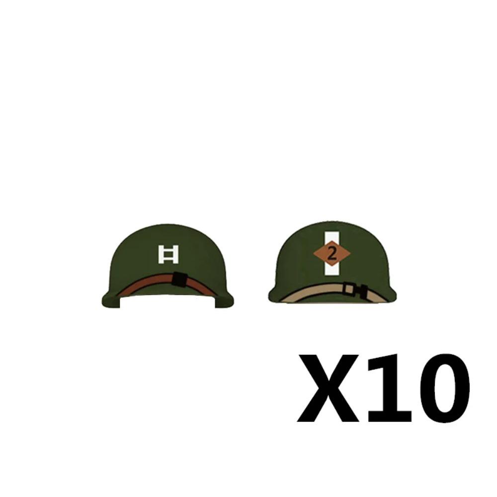 Military WWII MOC Hat Helmet Building Block German  US Soviet Soldier Figure Helmet M1 40 Beret  Accessories Brick Toy Gift K025