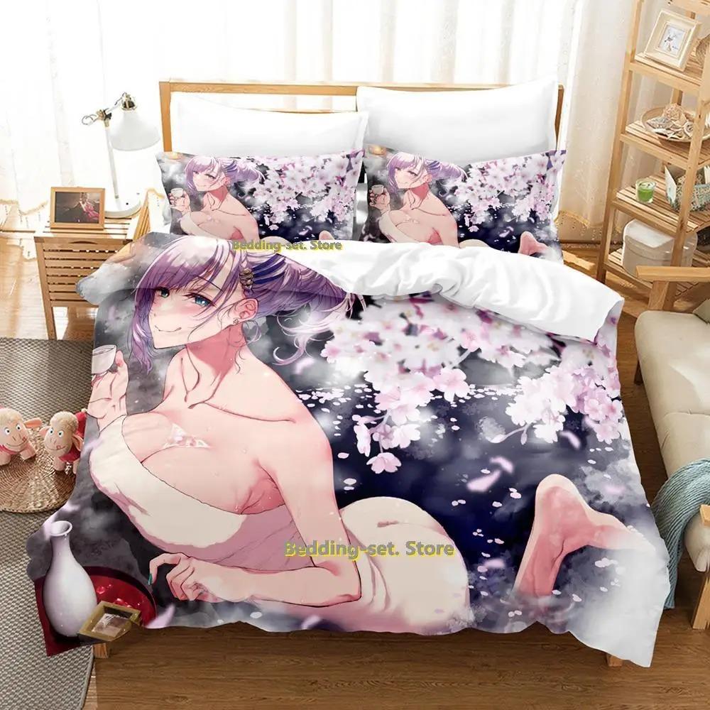 Comfortable Anime Print Bedding Set With Duvet Cover And Pillowcases Single Twin Full Queen King Sizes For Adults And Kids