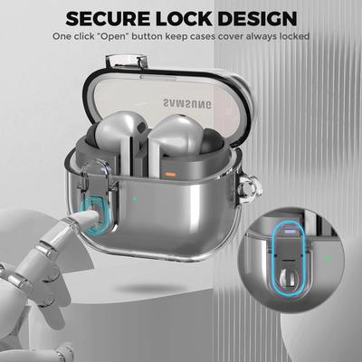 For Samsung Galaxy Buds 3 FE Case Cover with Cleaning Kit Soft TPU Protective Hard Cover with Keychain for Galaxy Buds FE 2025