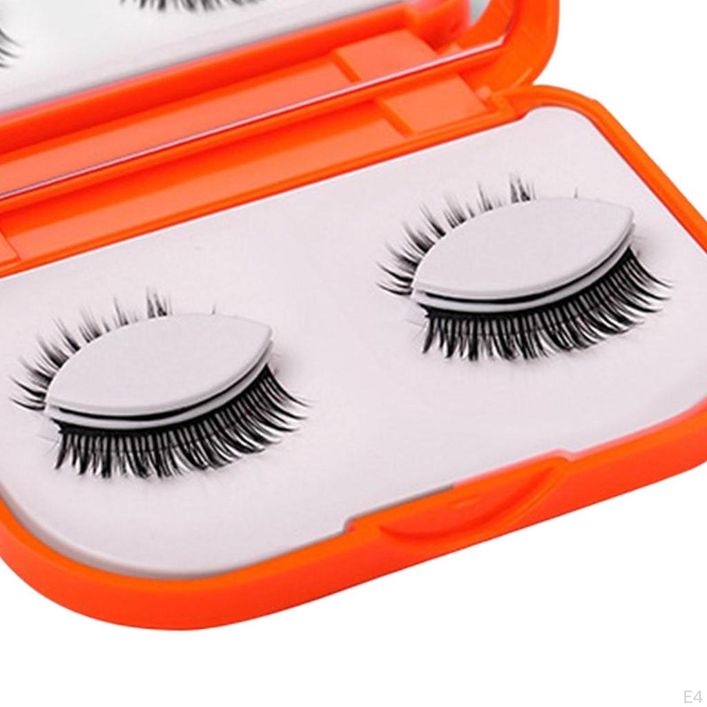 Women Self Adhesive Eyelashes with Eyelash Jelly Strips No Need Glue Thick