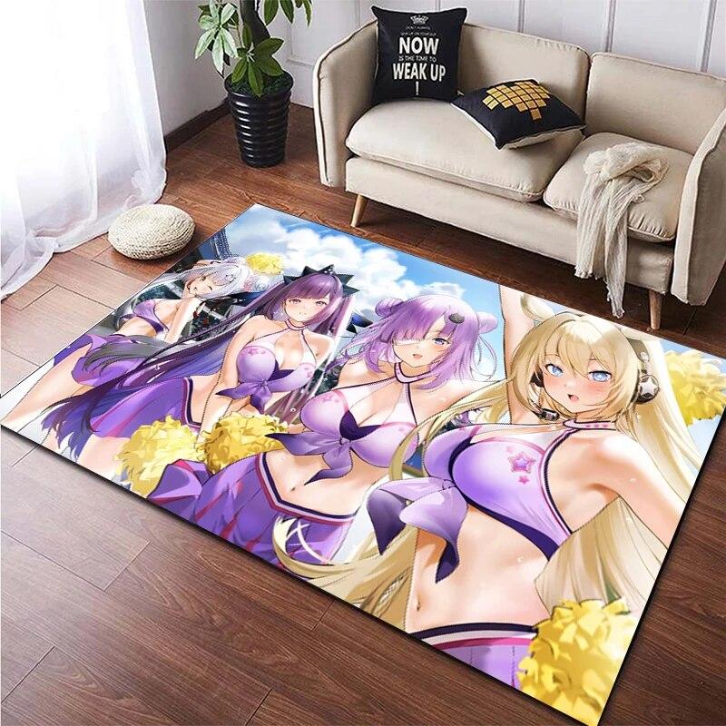 Hot Anime Sexy Girl Beauty Bedruckter Teppich für Wohnzimmer Rutschfester Teppich Schlafzimmer Moderne Heimdekoration Boden Yoga-Matte