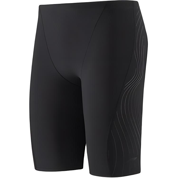 

Li-Ning Solid Color Sports Casual Simple Swim Trunks Men swimwear Black LNKW008-1
