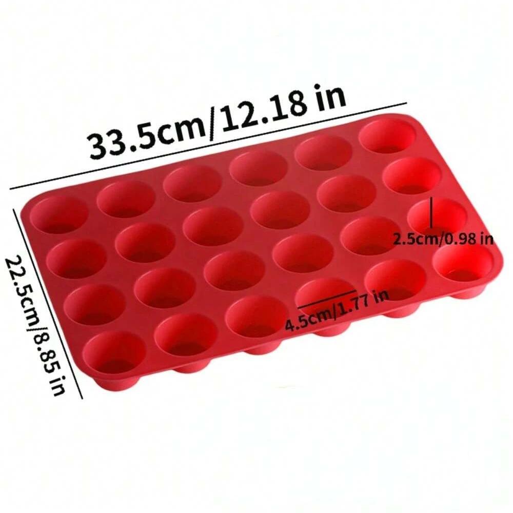 Silicone Mini Muffin Tray Non Stick Cupcake Chocolate Candy Baking Moulds Heat Resistant Kitchen Baking Tools Easy Mould Release