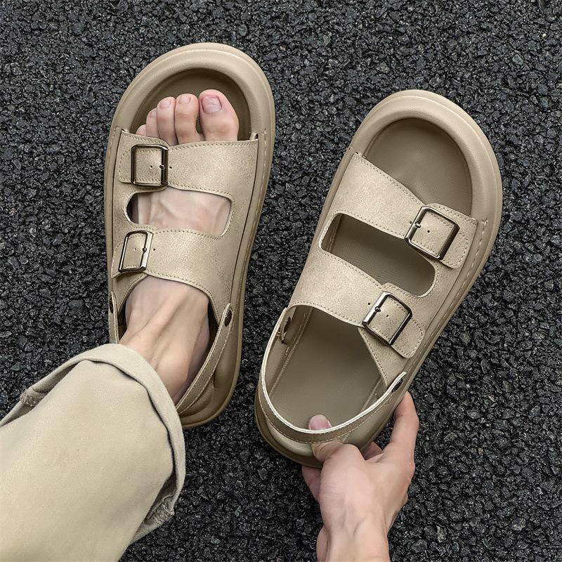 Men's Sandals Outer Slippers Men's 2025 Summer Non-slip Casual High-end Niche Beach Shoes