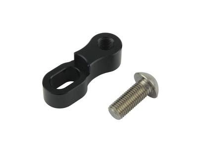 POSH 000620-06 Motorcycle Goods Offset Mirror Adapter M10 Reverse Screw Black