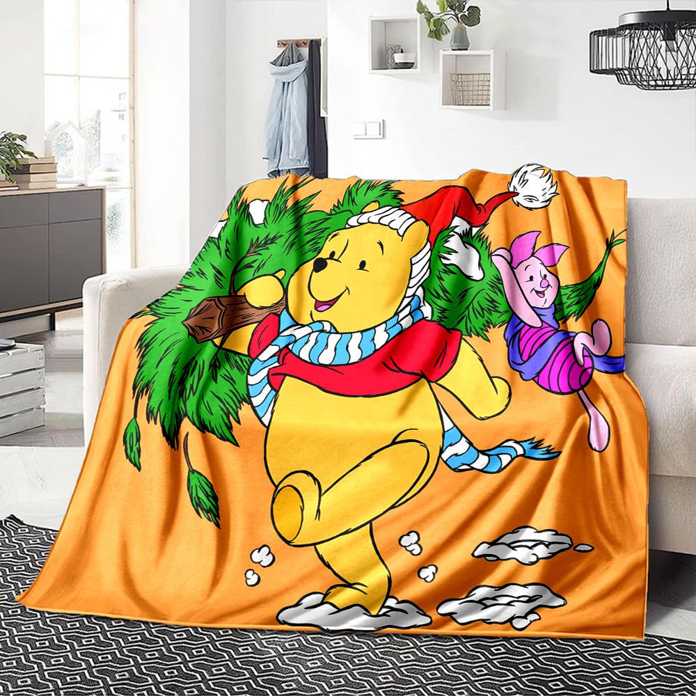 Piglet Pooh'S Christmas Adventure Blanket Soft Throw Blanket For Home Bedroom Bed Sofa Travel Office Solid Christmas Blanket