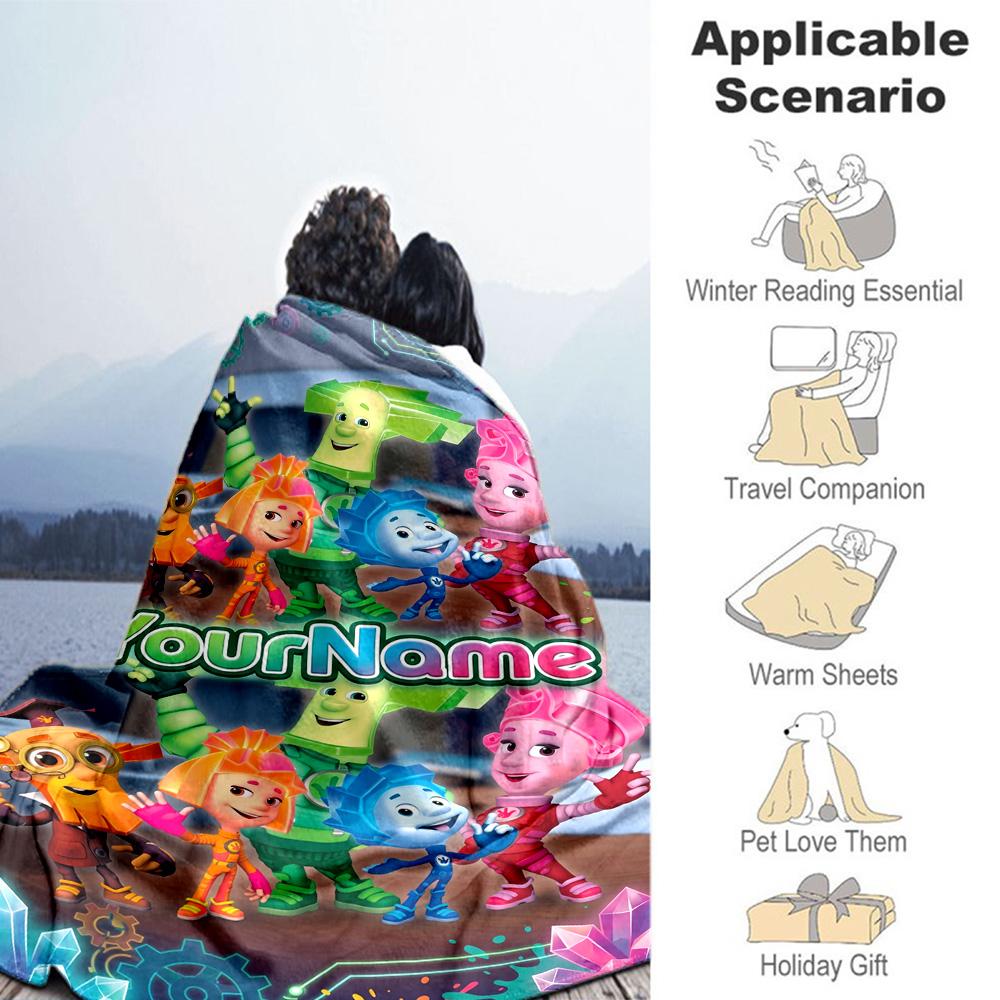 Fixies Customize Text Blanket Throw Personalized Blanket Durable Comfort Perfect for Picnics Livingroom Bedding Sofa for All Occasions