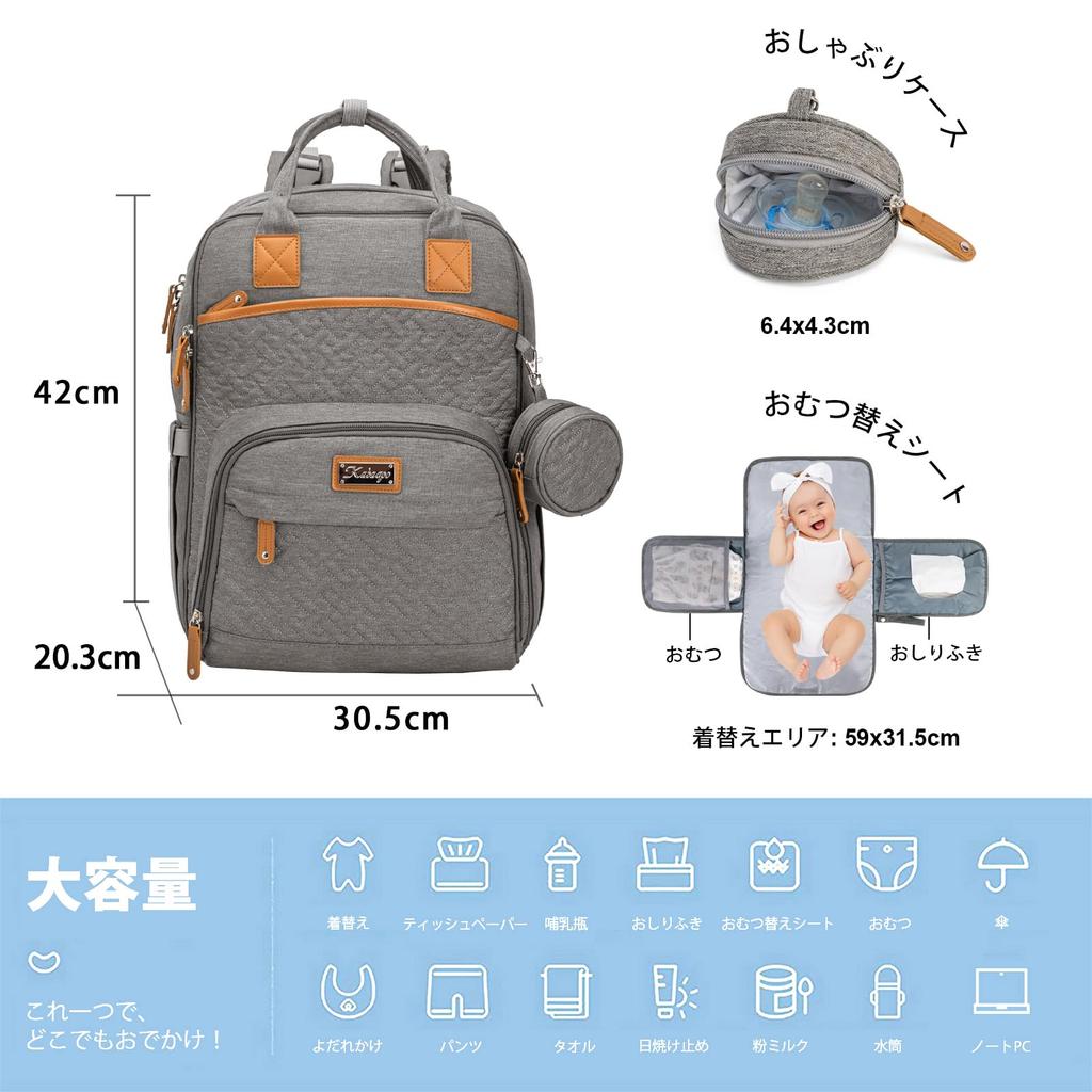 Diaper Bag Backpack with 23 Large 23 Diaper Changing and Stroller and Perfect for Park and Baby [greentaya] Pockets, Capacity, Pockets, Pad,