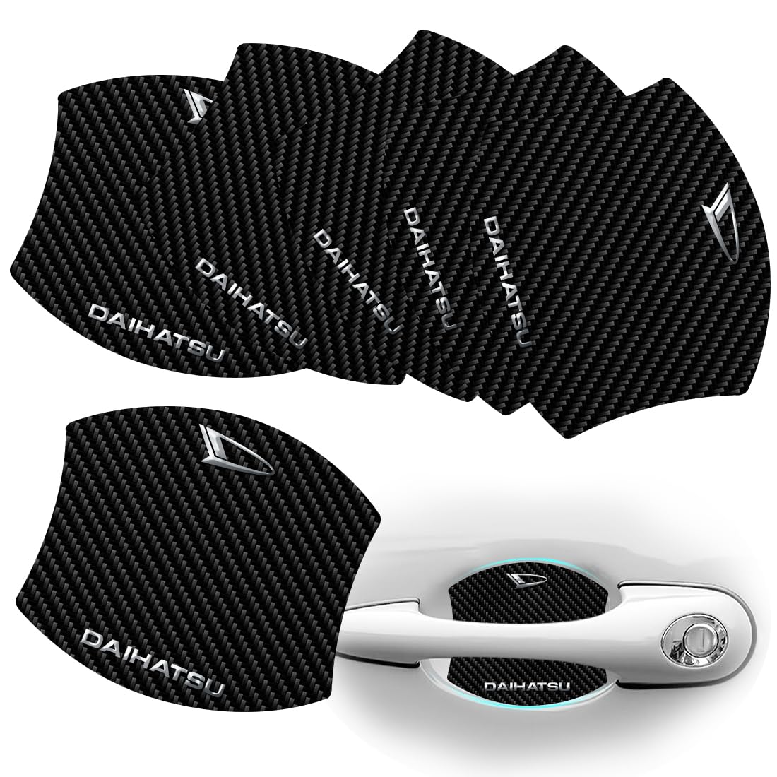 

TANAMACHI Door Handle Protector for Carbon Fiber Door Knob Scratch Protection Door Handle 6 Pieces Cars, Magnetic, Scratch-Resistant, Guard, Film, чорний