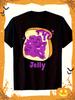 1-Pack Funny Couples Halloween T-Shirt - Matching Butter & Jam Costume Tee, Machine Washable Black S