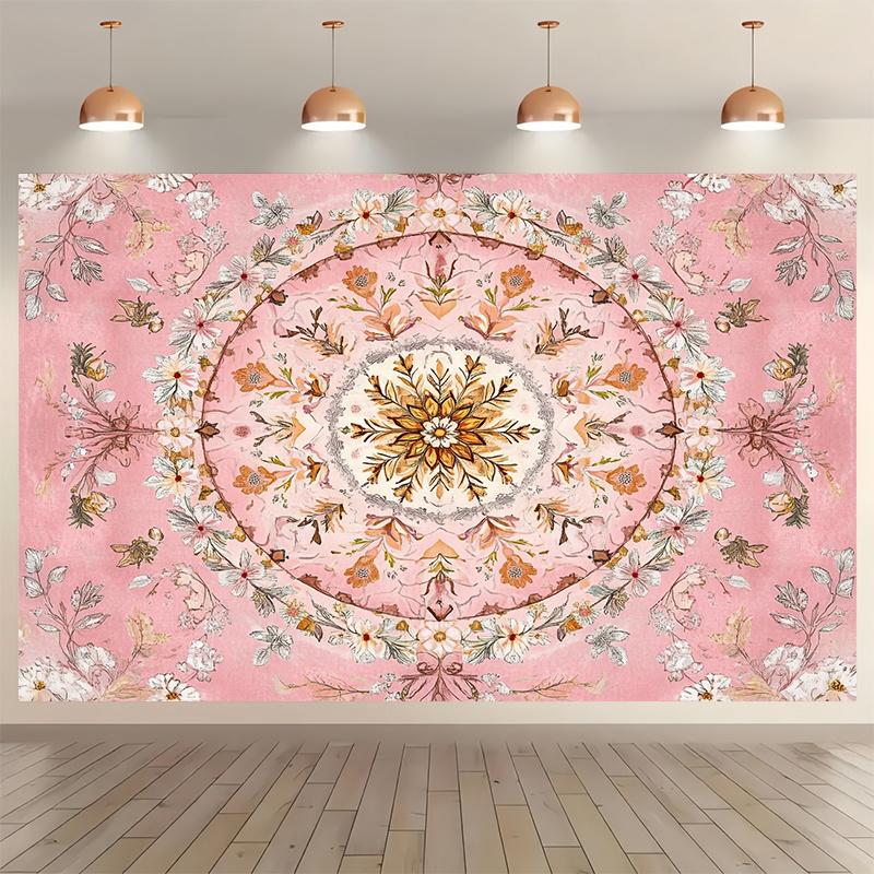 VIKAMA Богемный Розовый Мандала Фотофон Изысканное Украшение Стен Интерьера и Экстерьера Домашнее Украшение 74x94cm(29x37in)