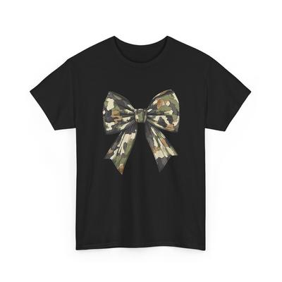 Camouflage Old Camo Bow Camo Coquette Bow Hunting Women Girl T-Shirt