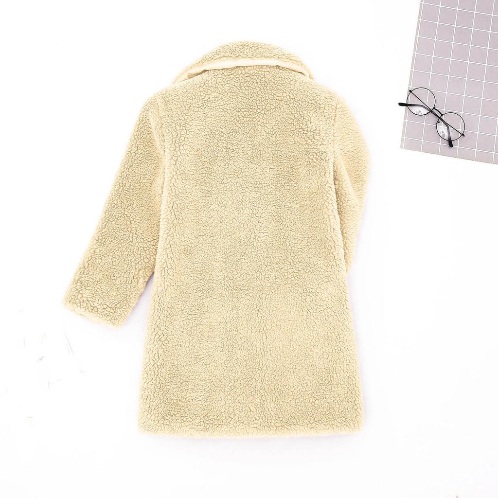 Children's Casual -color Coat Casual Long-sleeved Coat With Pockets