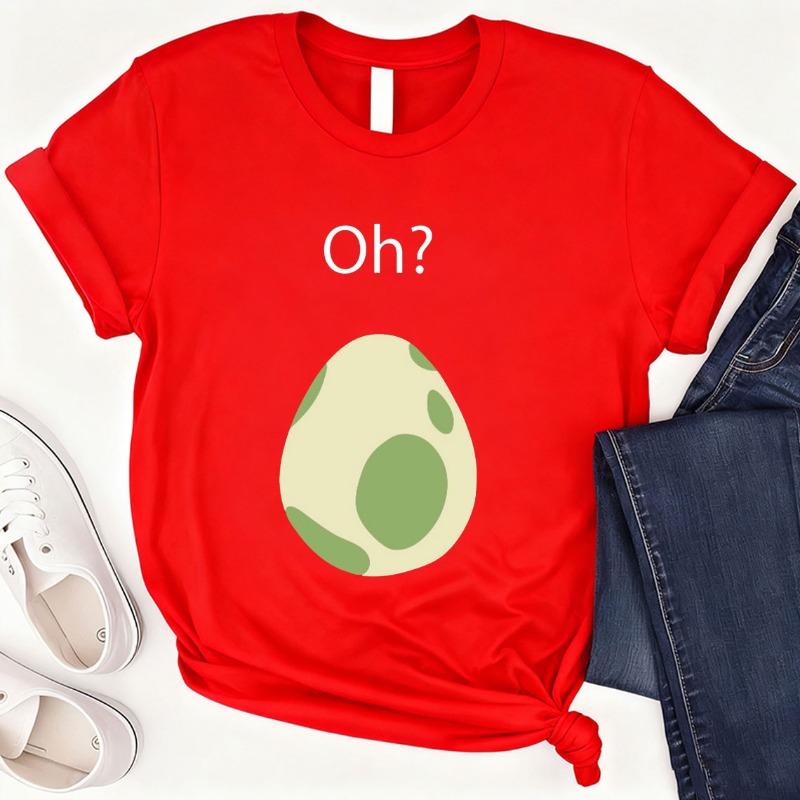

Oh Oh Egg Pregnancy AnnounceUnisext Shirt Nerdy TShirt Womens Cotton Tee High Quality Fashion Regular Oneck Street Breathable S