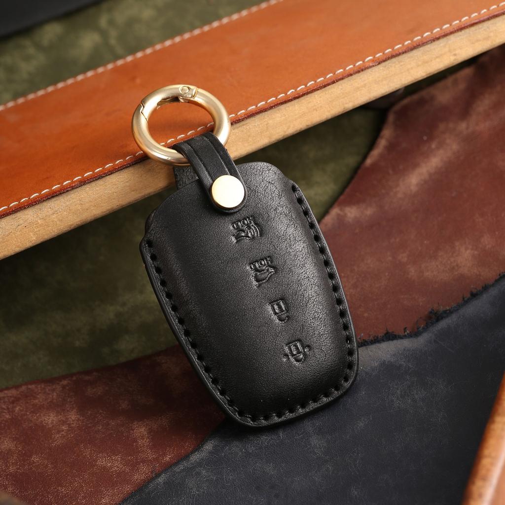 Suitable for modern IX45 car key cover, purely handmade high-end leather key protective cover, car supplies