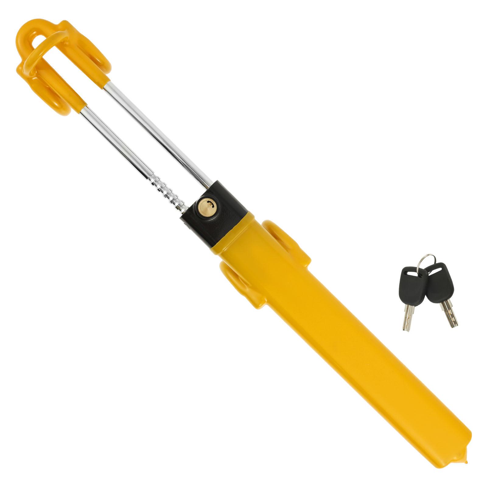 

2 шт. Замок рулевого колеса автомобиля с регулируемым по длине зажимом, замки с двойным крюком, противоугонный сверхпрочный защитный замок для автомобиля