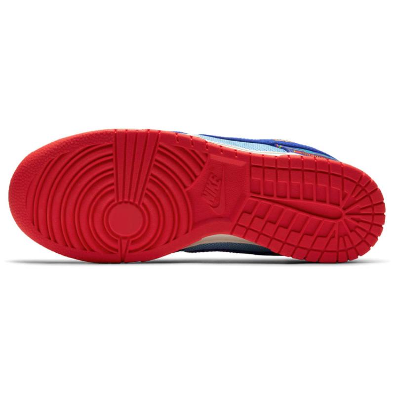Nike Dunk Retro OG "Firecracker" "CNY" Double-layer Scratch Card Low-top Skate Shoes for Women in Blue and Red