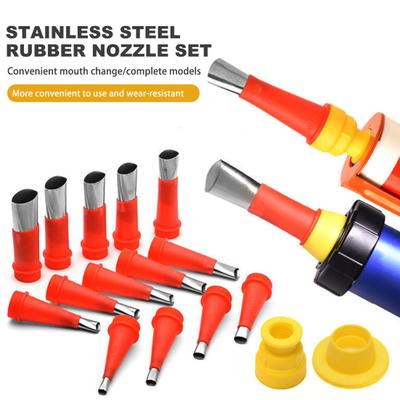 Stainless Steel Glue Nozzle Set Rustproof Corrosion Resistant Universal Integrated Rubber Nozzle Tool