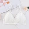 Women Lace Wire Free Sports Bra Beauty Back Comfortable Skin Stretch Triangle Cup Padded Bra