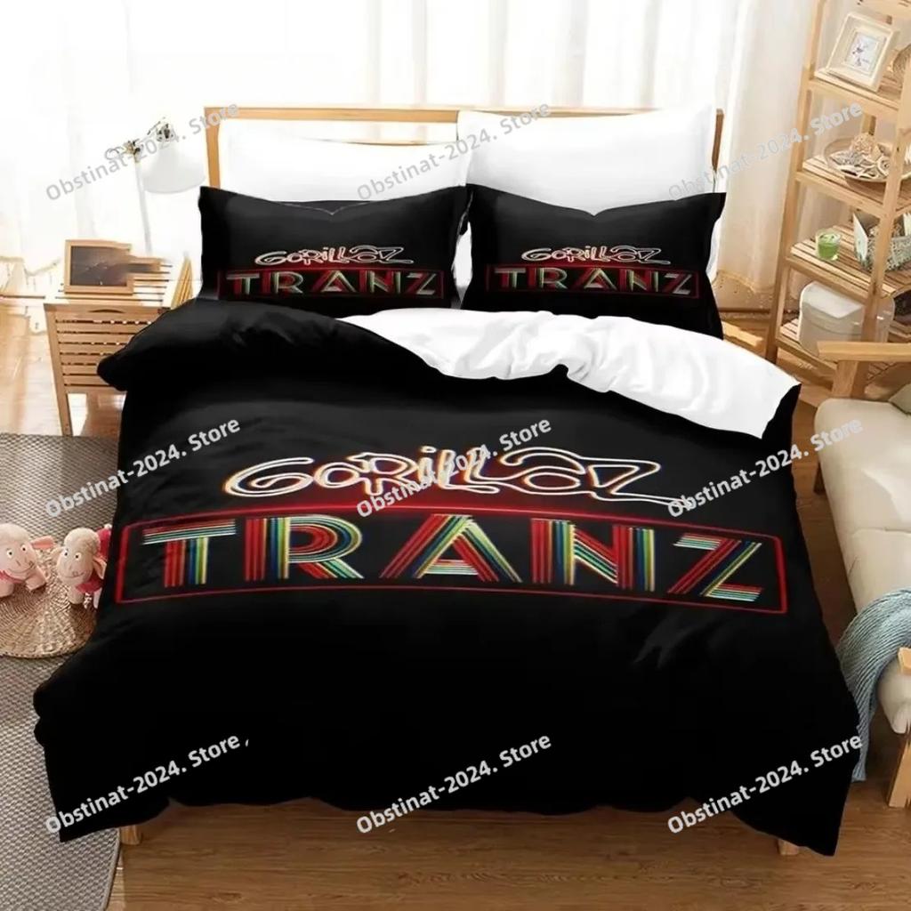 G-Gorillaz Bedding Set,virtual Band Gorillaz Duvet Covers Double Bed Twin Size Bedding Quilt Cover Cartoon Children's for Home