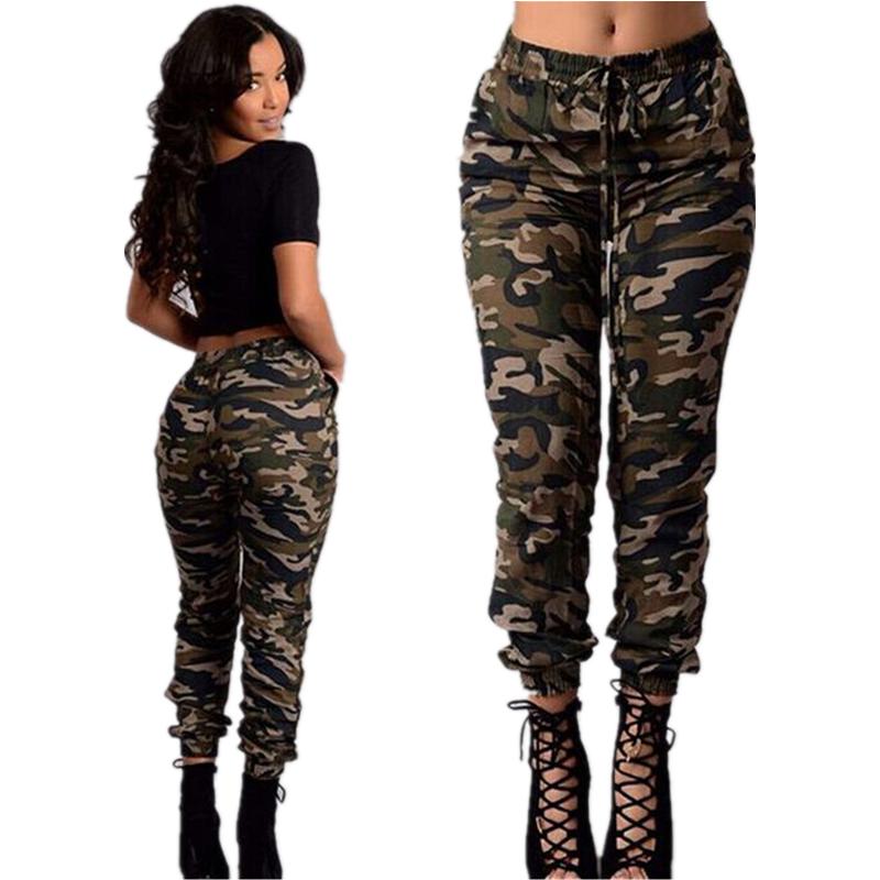 Buy Women Trousers Camouflage Cargo 