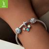 Opal Dream Color Shell Diy Bracelet Beaded, Romantic Girl Heart Shell S925 Sterling Silver Beads