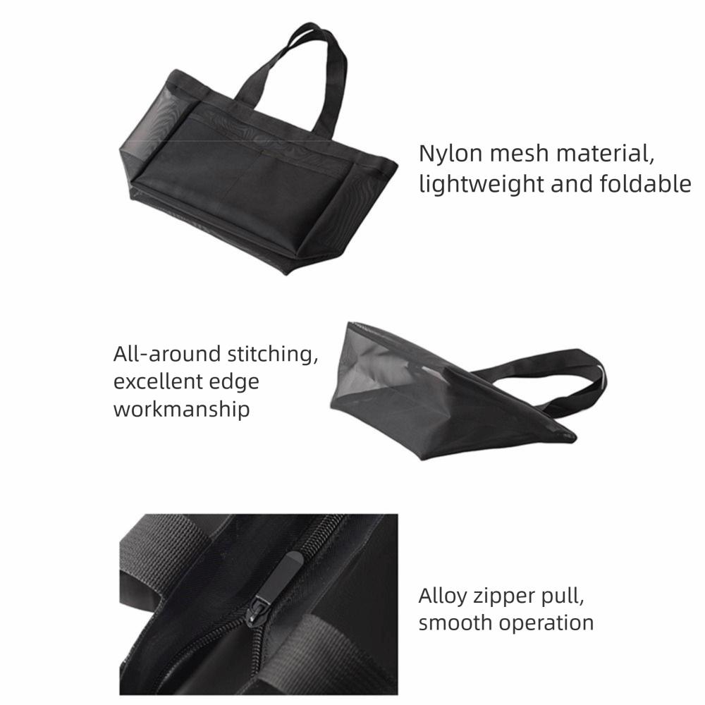 Breathable Travel Net Handbag Transparent Nylon Bathing Wash Pouch Mesh Clothing Pocket  Grocery