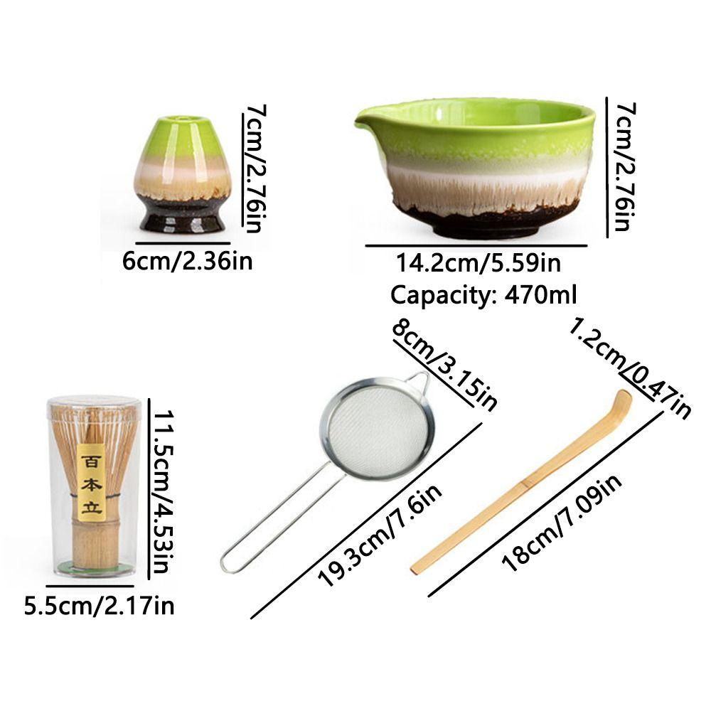 5Pcs/Set Tea Sticks Japanese Matcha Tea Set Reusable Chasen Traditional Matcha Gift  Home Brewing