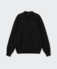 MUSINSA STANDARD Washable Supima Cotton Long Sleeve Knitted Polo Shirt [Black]