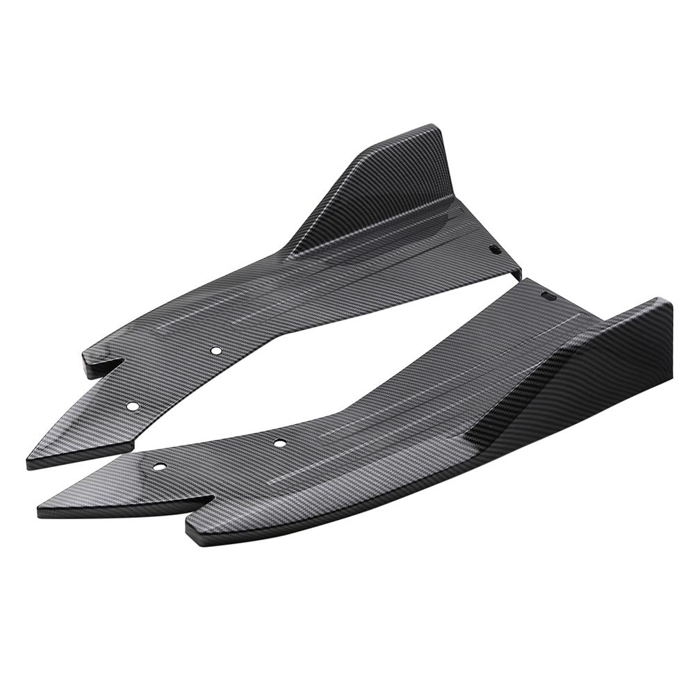 Rear Bumper Lip Splitter   Car Side  Fins Body Lip Spoiler Chin Skirt Protector, Black
