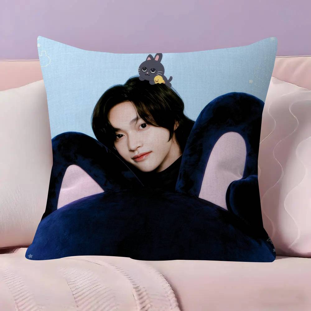 Personalized Pillow Cover Kids Bedroom Wild Party Decor Pillowcase kid Birthday shower Gift R-R-Riize SINGER  Wonbin