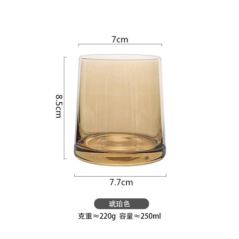 Glass Whiskey Cup Transparent Water Tumbler for Tea Coffee Juice Bar Drinkware Gift
