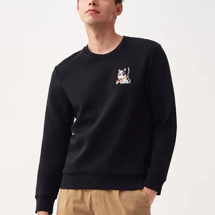 New FILA Sweatshirts Men's Black F61M148219FBK