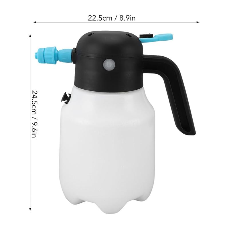 T02C!1.8L Electric Car Foam Sprayer, Battery Powered Foam Sprayer Wash 2000Mah,Cordless Pump Foam Sprayer For Watering