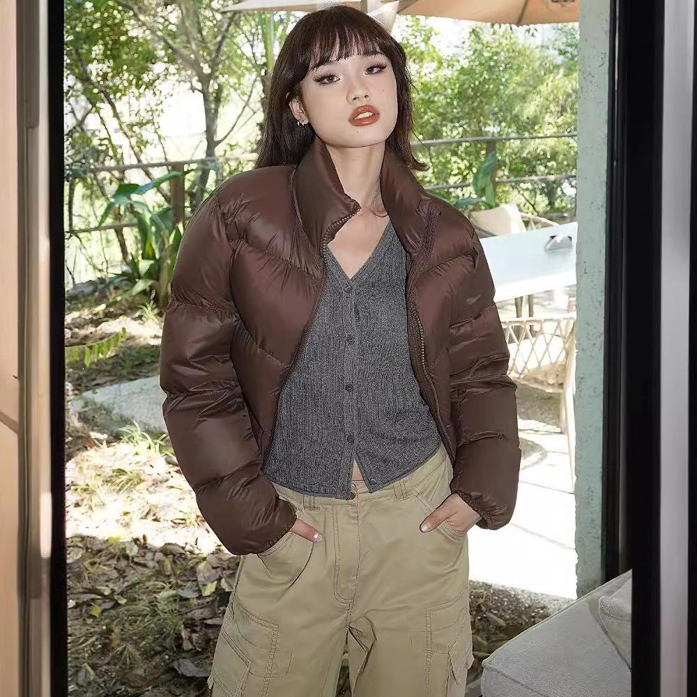 Kendall Jenner Style Cotton Jacket for Women, Short Winter New Down Cotton Coat, Petite Thickened Puffer Jacket