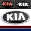 AABJA1 ABS Car Front Hood Emblem Rear Trunk Modified Badge For KIA Logo Sportage K5 R Sorento Carens Steering Wheel Styling Accessories
