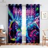Cool Game Controller 3d Printed Curtains Suitable For Gaming Room Bedroom Study Room Decorative Curtains Home Decoration 2 PCS
