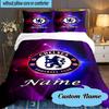 Custom Name Chelsea Crest Artwork Bedding Set 3pcs, Bedding Set Including 1pc Duvet Cover And 2pcs Pillowcases for Bedroom, Dormitory Gift